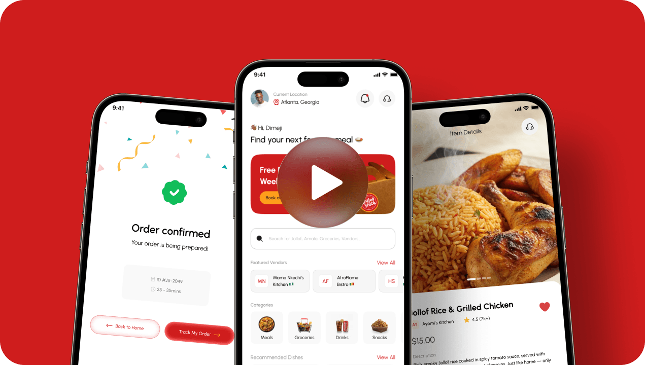 JollofSpace marketplace platform showcasing African food and groceries